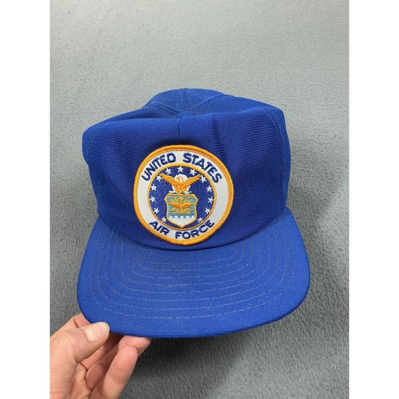 Other - Vintage New Era USAF Air Force Blue Snapback Hat Cap One Size Made In USA